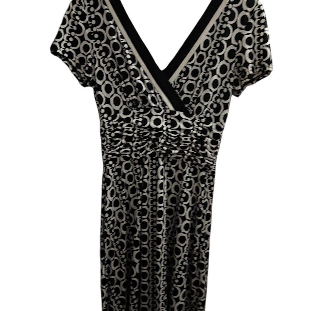 Sandra Darren Black and White Backless Dress